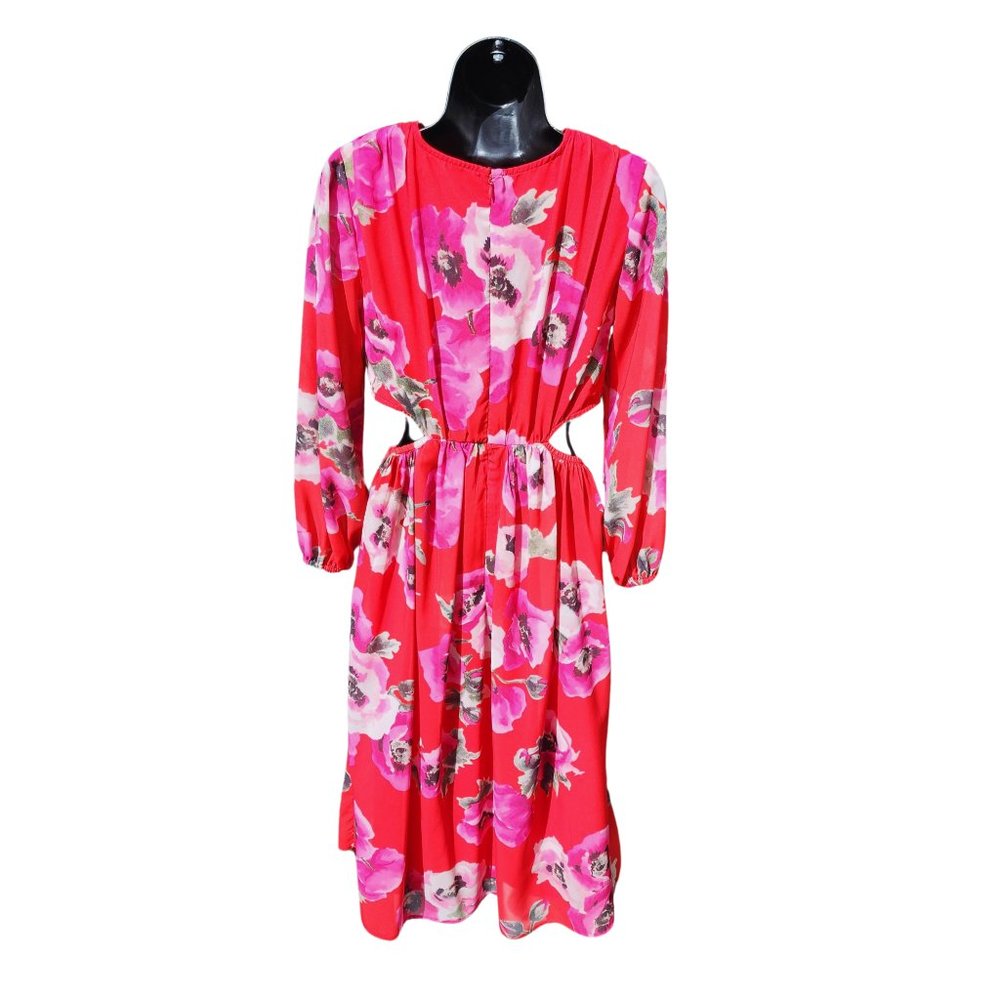 Anthropologie Ranna Gill Floral Cut Out Midi Dress, Size Small. - Picture 3 of 8